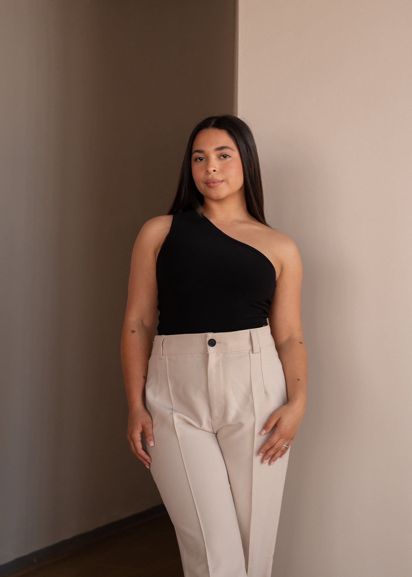 Black One Shoulder Top