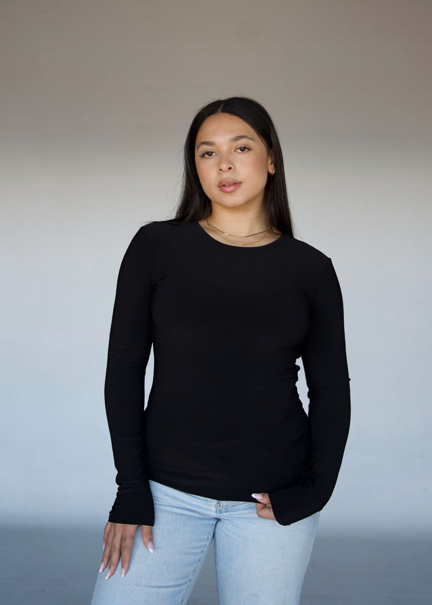 S | Black Essential Top