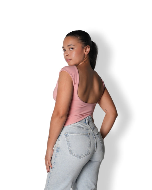 Apricot Low Back Top
