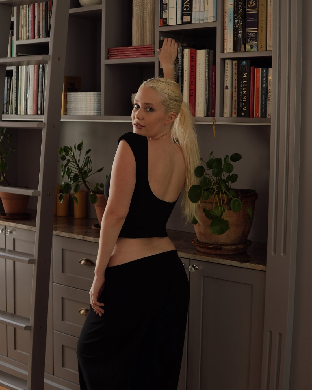 Free Black Low Back Top