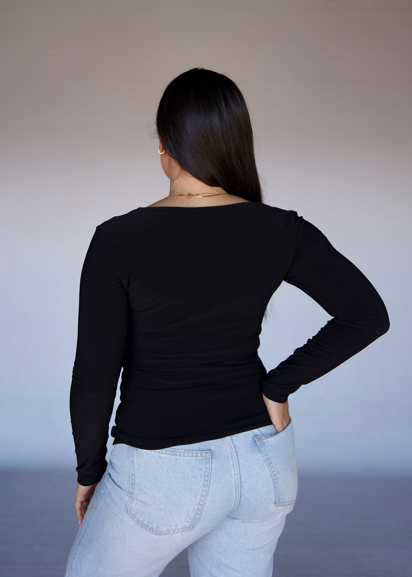 S | Black Essential Top