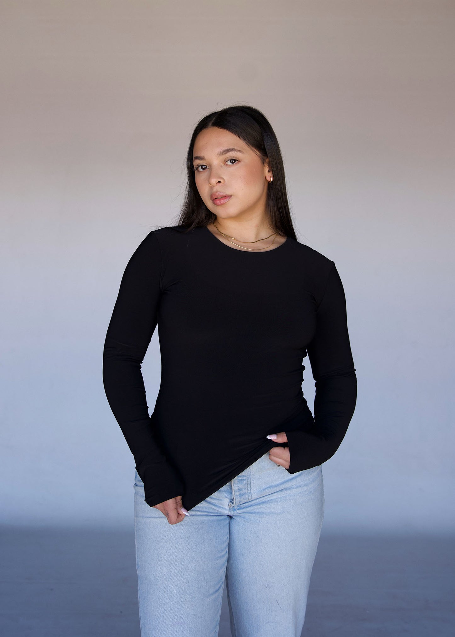 S | Black Essential Top