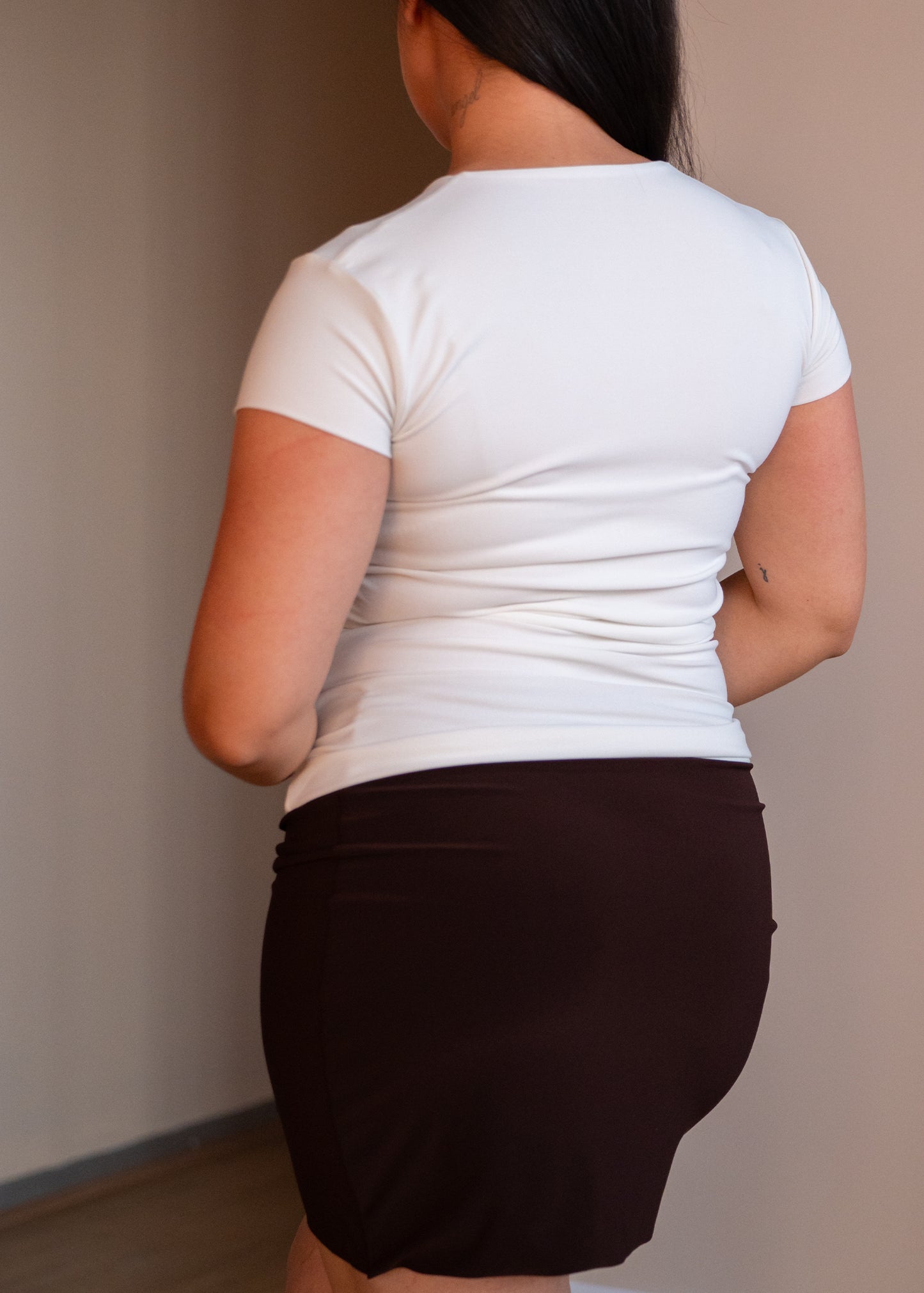 Cream Basic T-shirt