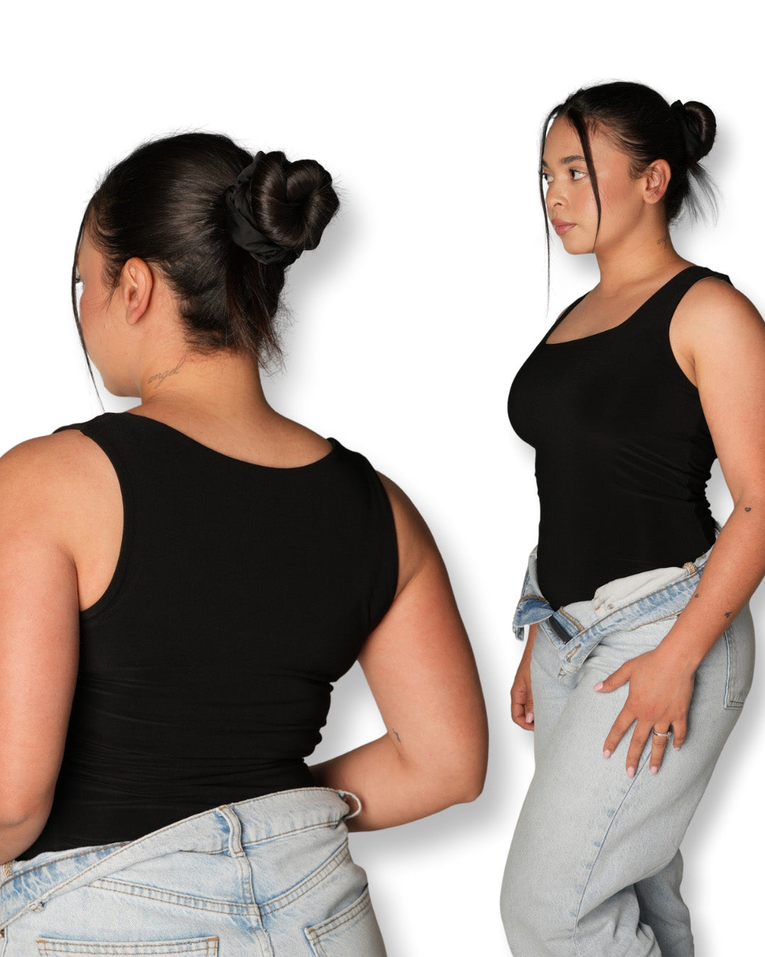 M | Black Easy Tank Top