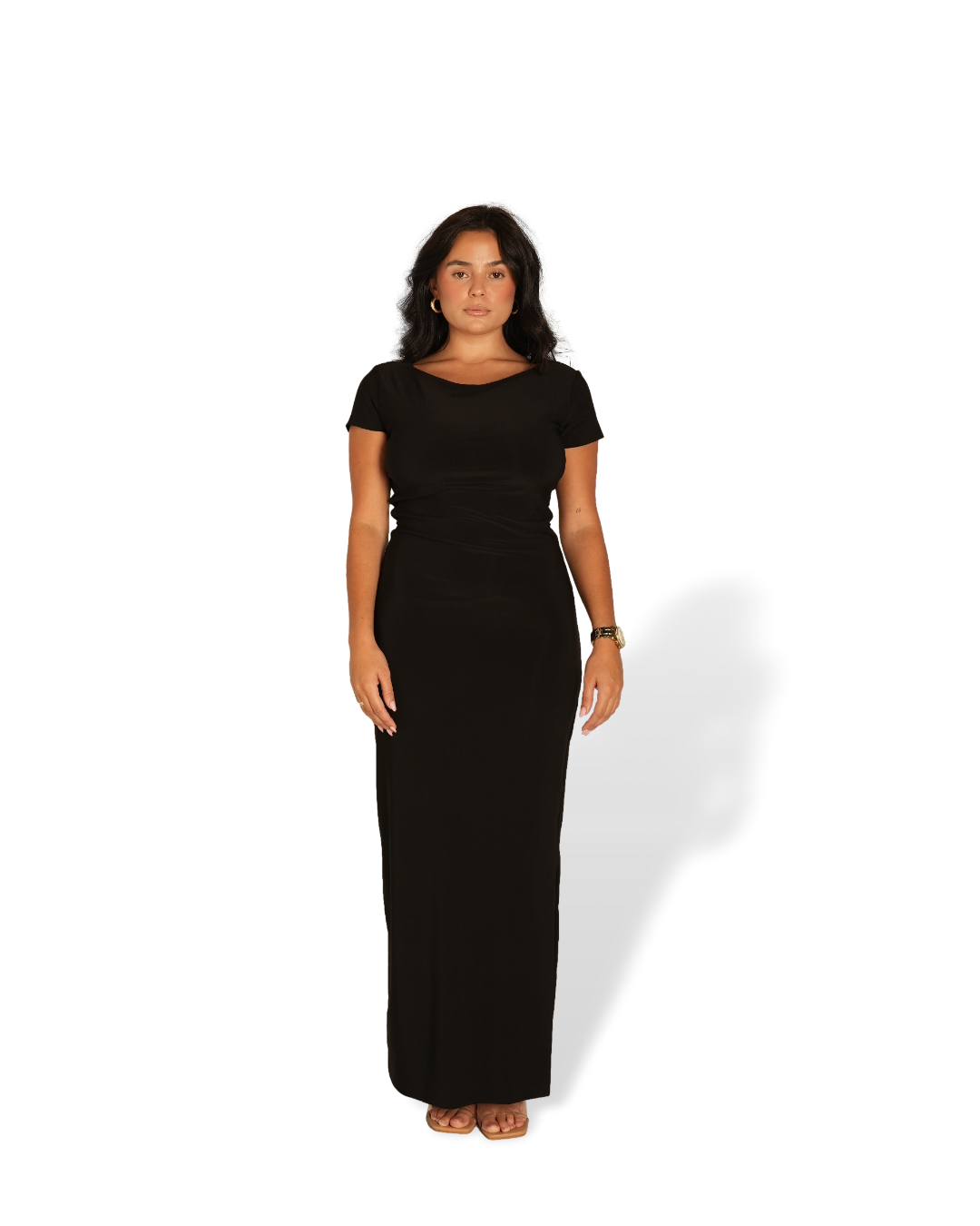 Black Ultra-Luxe T-Shirt Dress