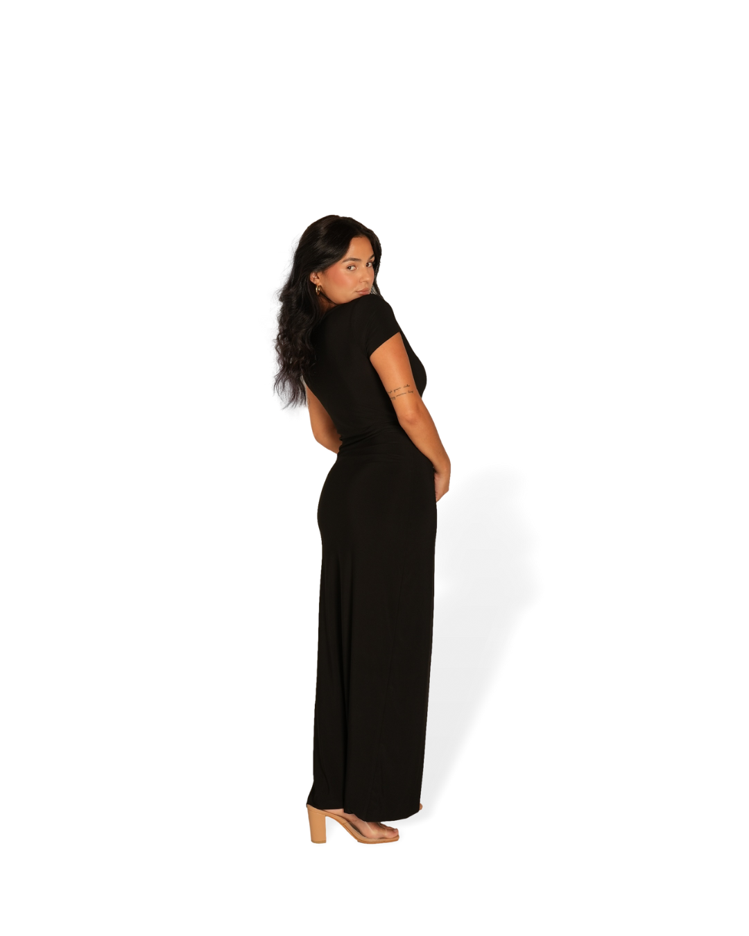 Black Ultra-Luxe T-Shirt Dress
