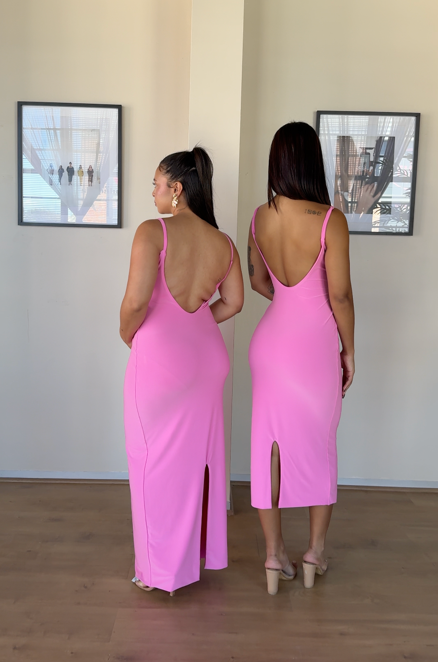 M | Warm Pink Sculpted Dress: Tall