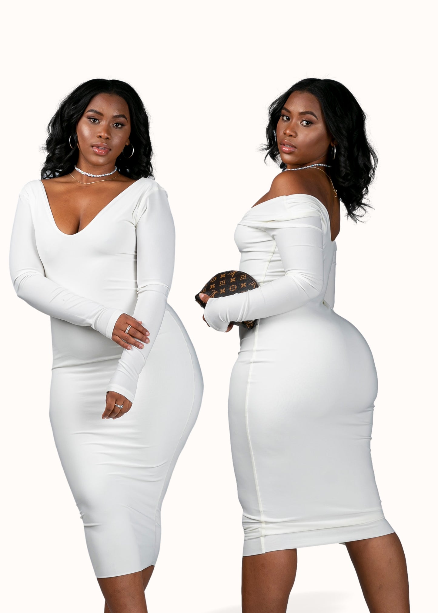 Cream Boss Babe Dress