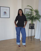 Black Lightweight Vest with Midi Sleeve