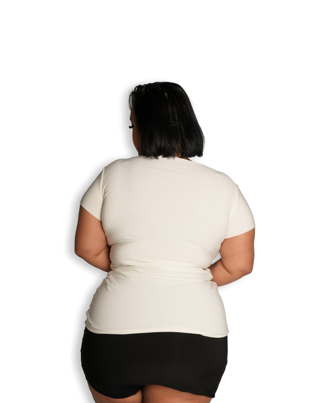 Cream Square Neck T-shirt