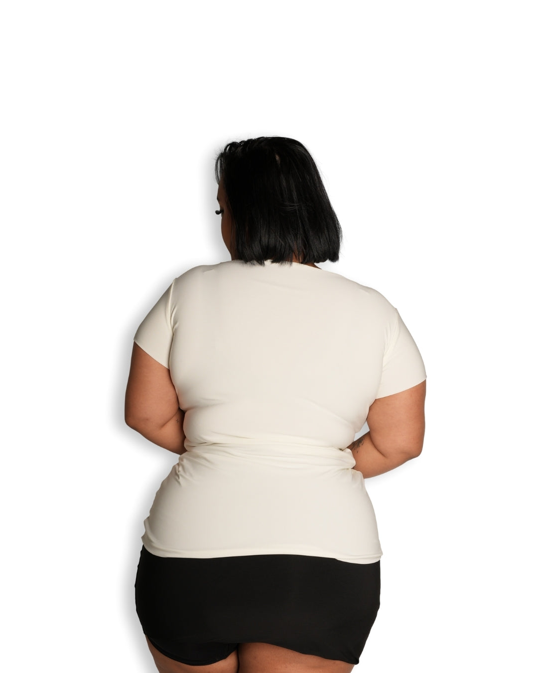 Cream Square Neck T-shirt