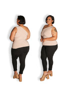 Tan One Shoulder Top