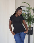 Black Lightweight Vest with Short T-shirt Sleeve