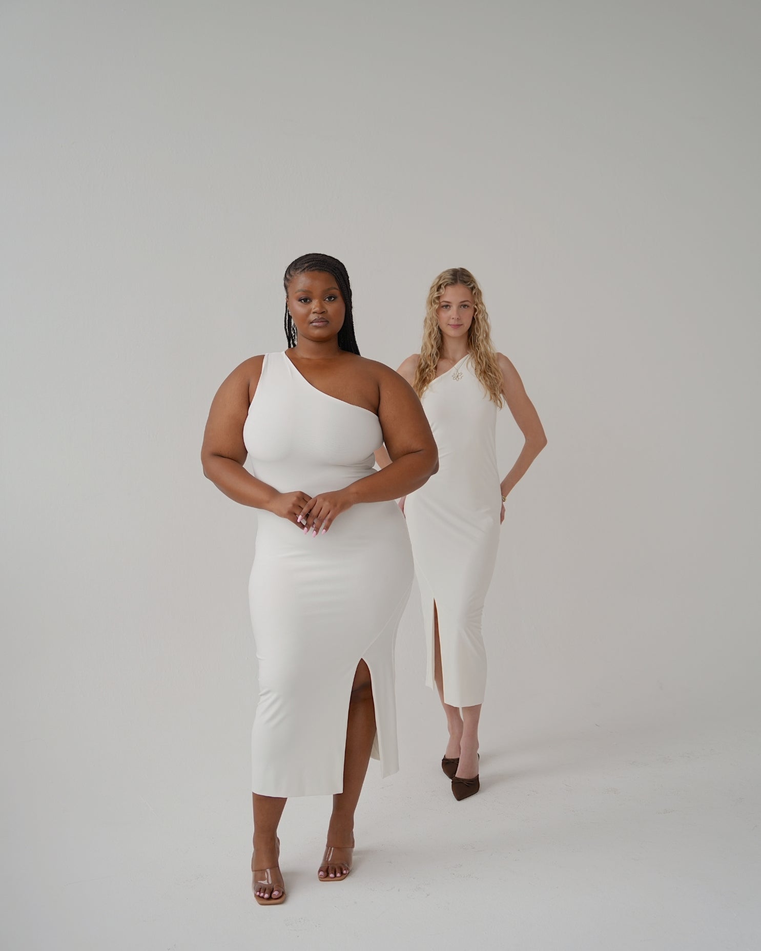 Cream One Shoulder Cocktail Dress