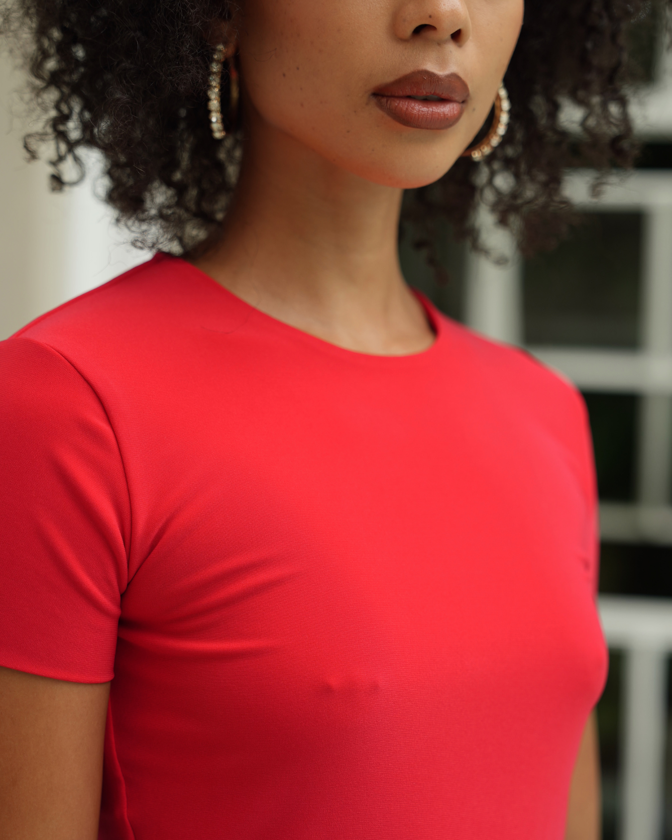 L | Red Basic T-shirt