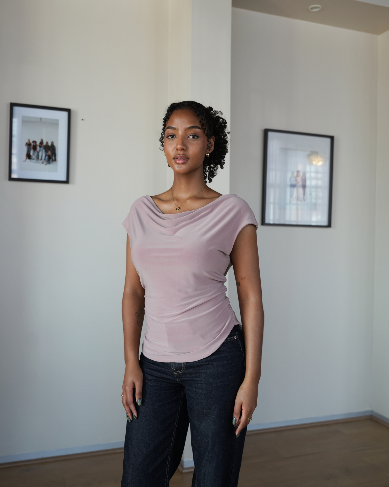Mocha Cowl Neck Top