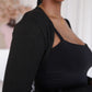 XL | Charcoal Knit Shrug Top