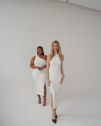 Cream One Shoulder Cocktail Dress