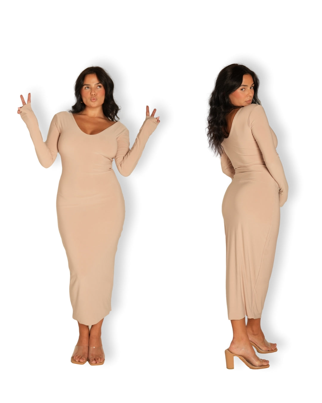 Tan Boss Babe Dress