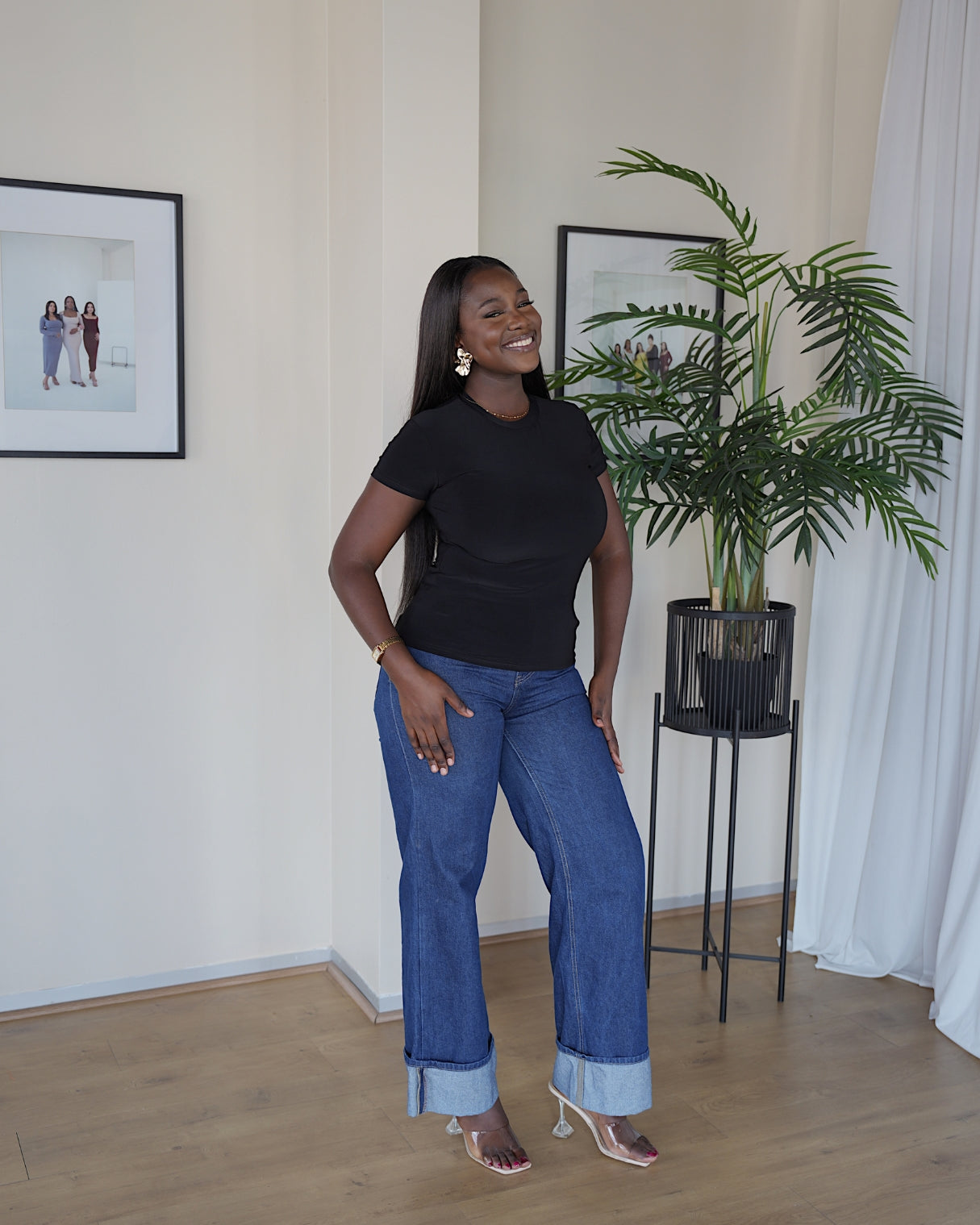 Black Lightweight Vest with Short T-shirt Sleeve