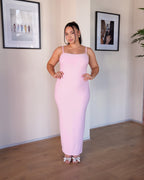 Baby Pink Sculpted Dress