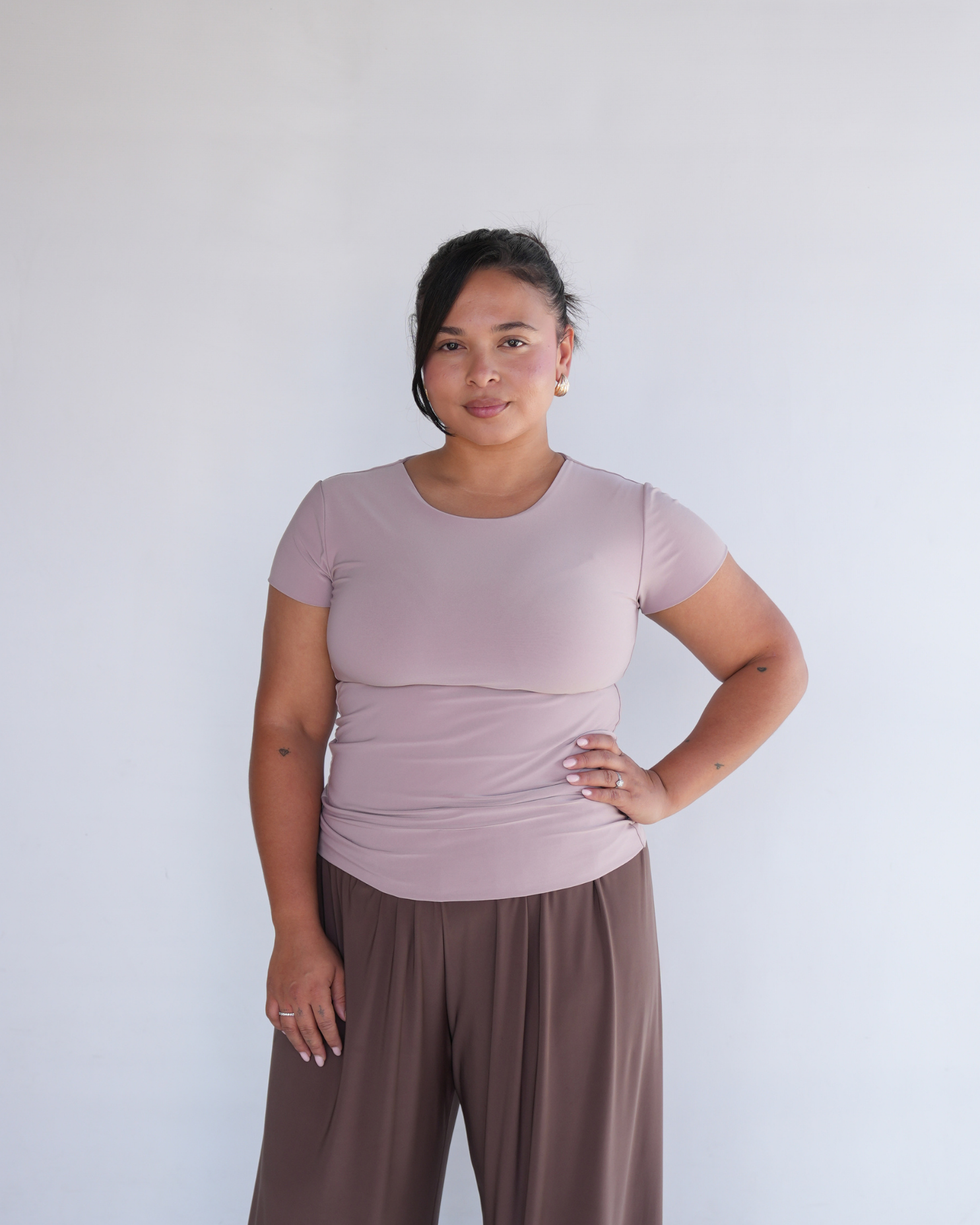 Nude Pink Basic T-shirt