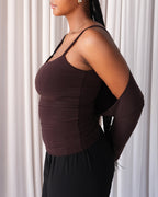 Chocolate Brown Shrug Top