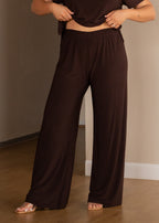 Chocolate Brown Straight Leg Resort Pants
