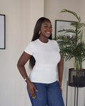 XL | Cream Lightweight Vest with Short T-shirt Sleeve