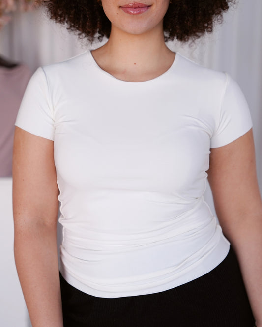 Cream Basic T-shirt