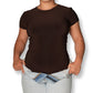 MEDIUM - Chocolate Brown Basic T-shirt