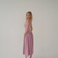 Dusty Pink Tank-Style Drop Waist Midi Dress