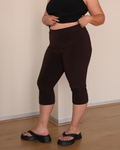 Chocolate Brown 3/4 Length Capri Pants