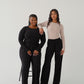 Black Straight Leg Resort Pants