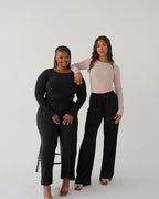Black Straight Leg Resort Pants