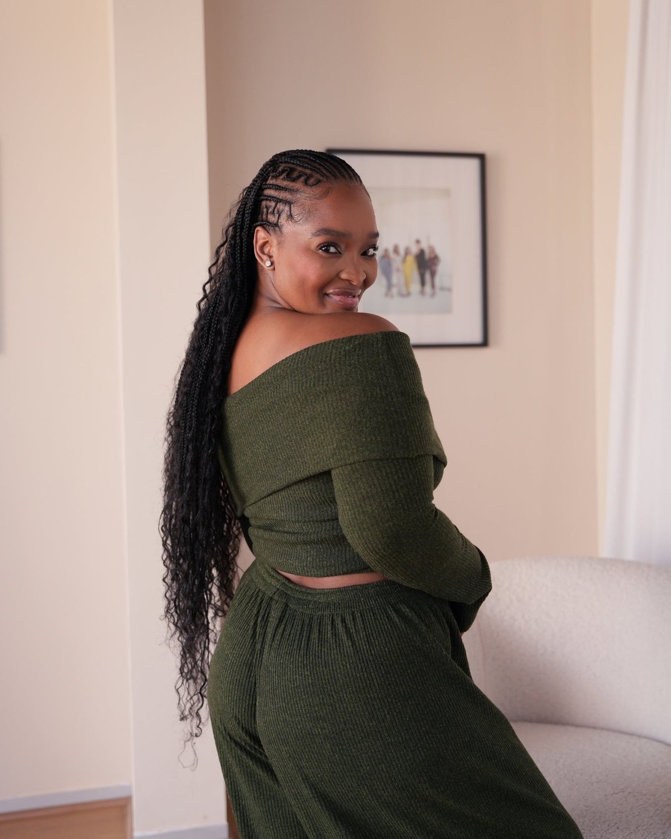 Military Knit Straight Leg Pants