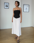 Two-toned Strapless Drop Waist Dress