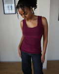 Dark Maroon Easy Tank Top