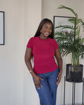 Maroon Lightweight Vest with Short T-shirt Sleeve