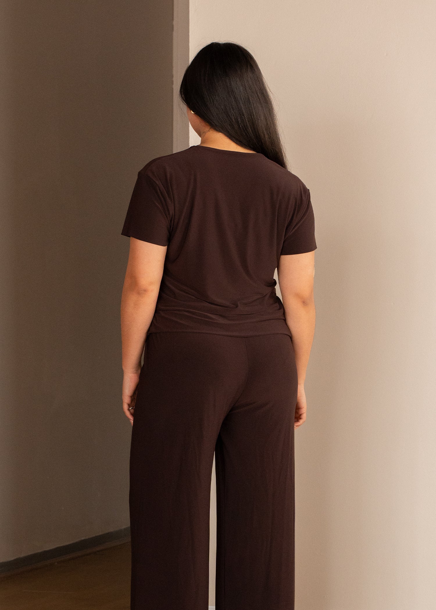 Chocolate Brown Straight Leg Resort Pants
