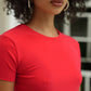 SMALL - Red Basic T-shirt