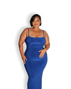 Royal Blue Sculpted Dress