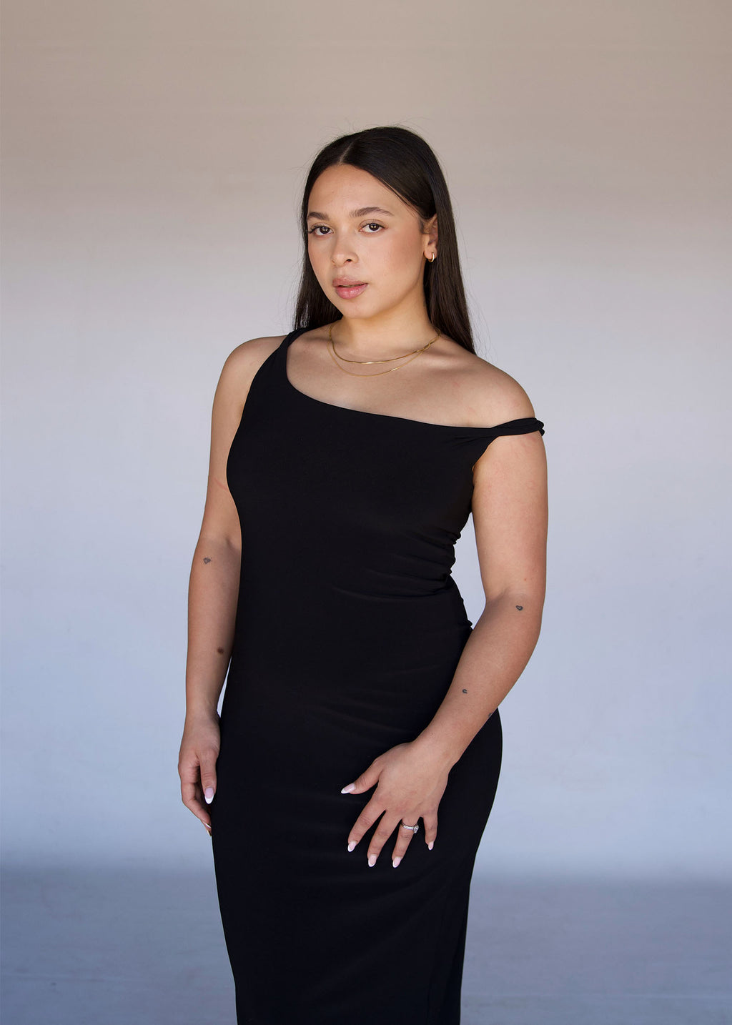 Black Twisted Tank Dress