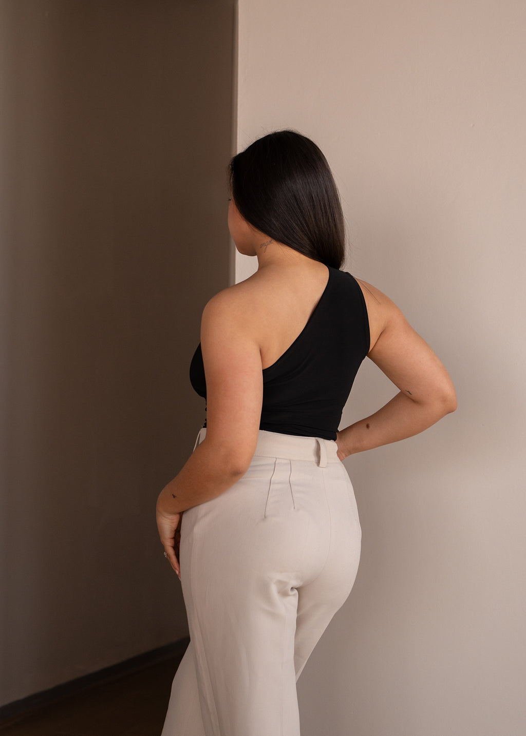 Black One Shoulder Top