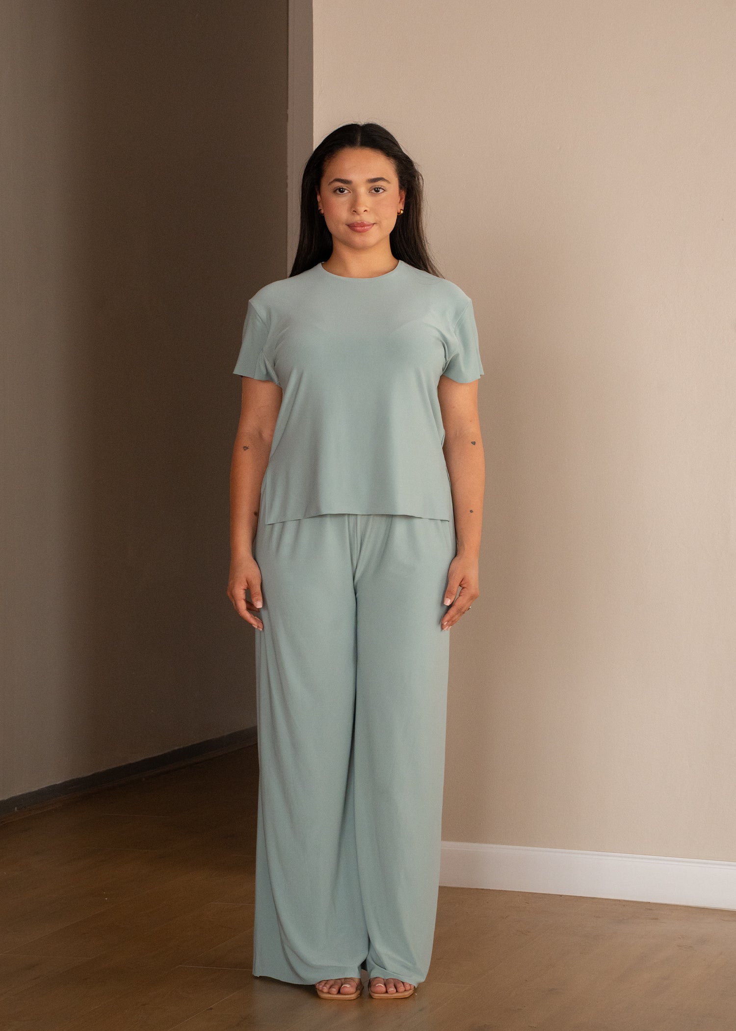 Mint Green Straight Leg Resort Pants