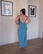 Teal Sculpted Dress