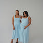 Baby Blue Tank-Style Drop Waist Midi Dress