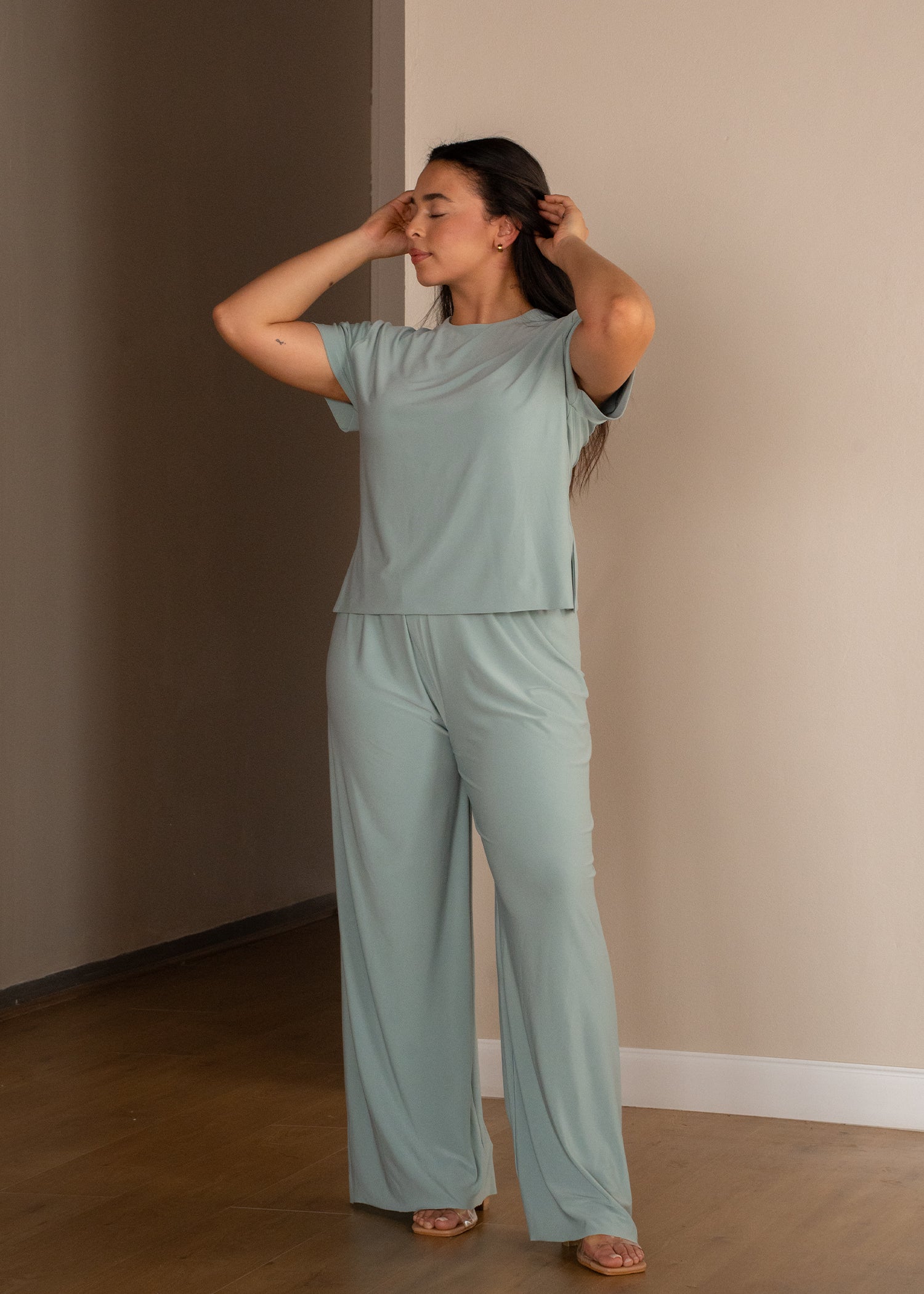 Mint Green Straight Leg Resort Pants