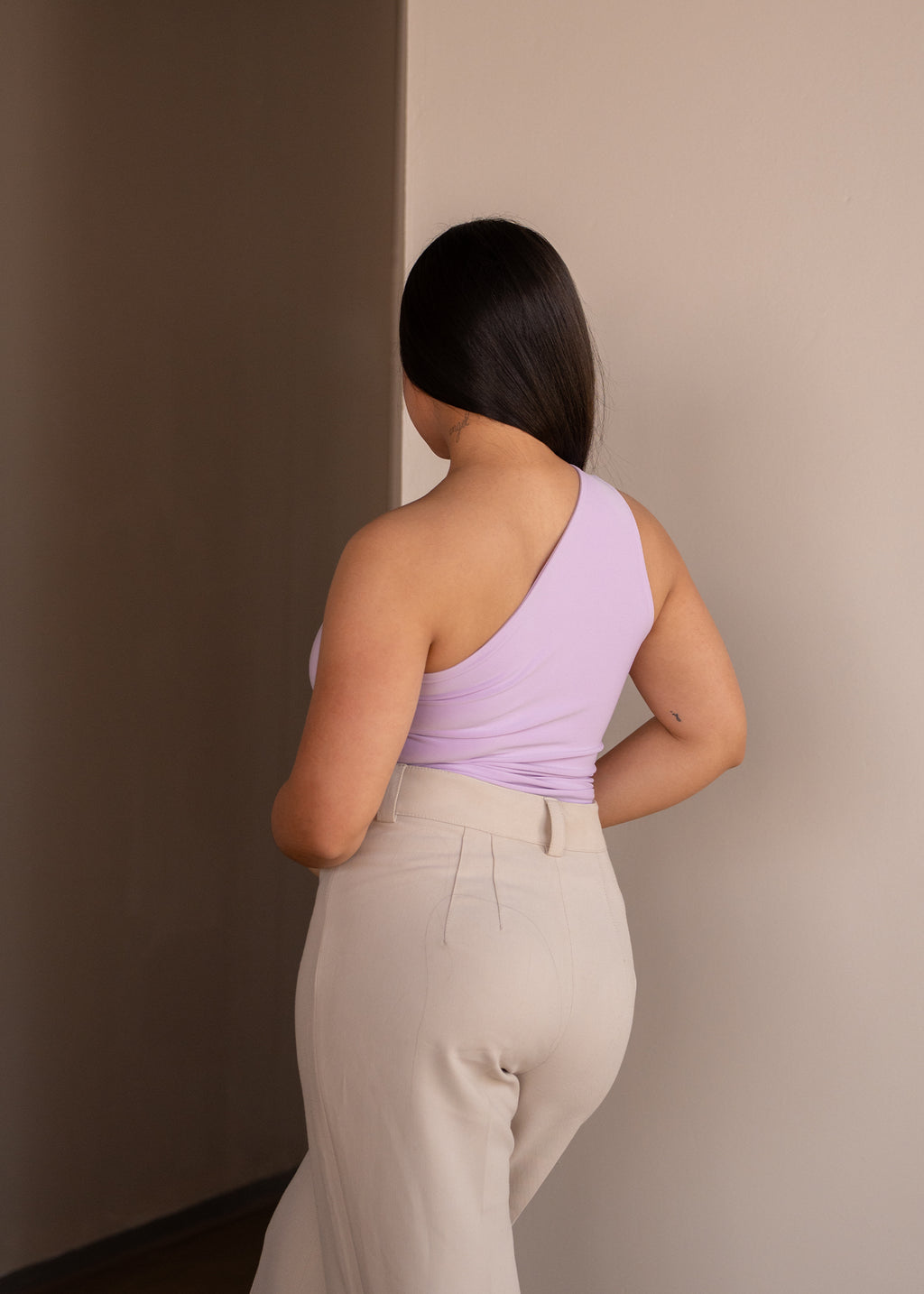Lilac One Shoulder Top