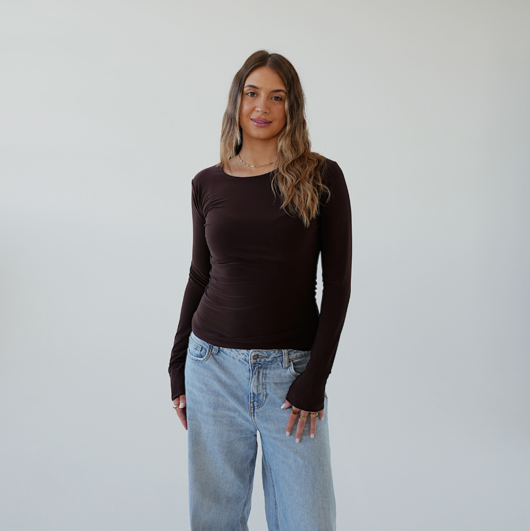 Chocolate Brown Essential Top